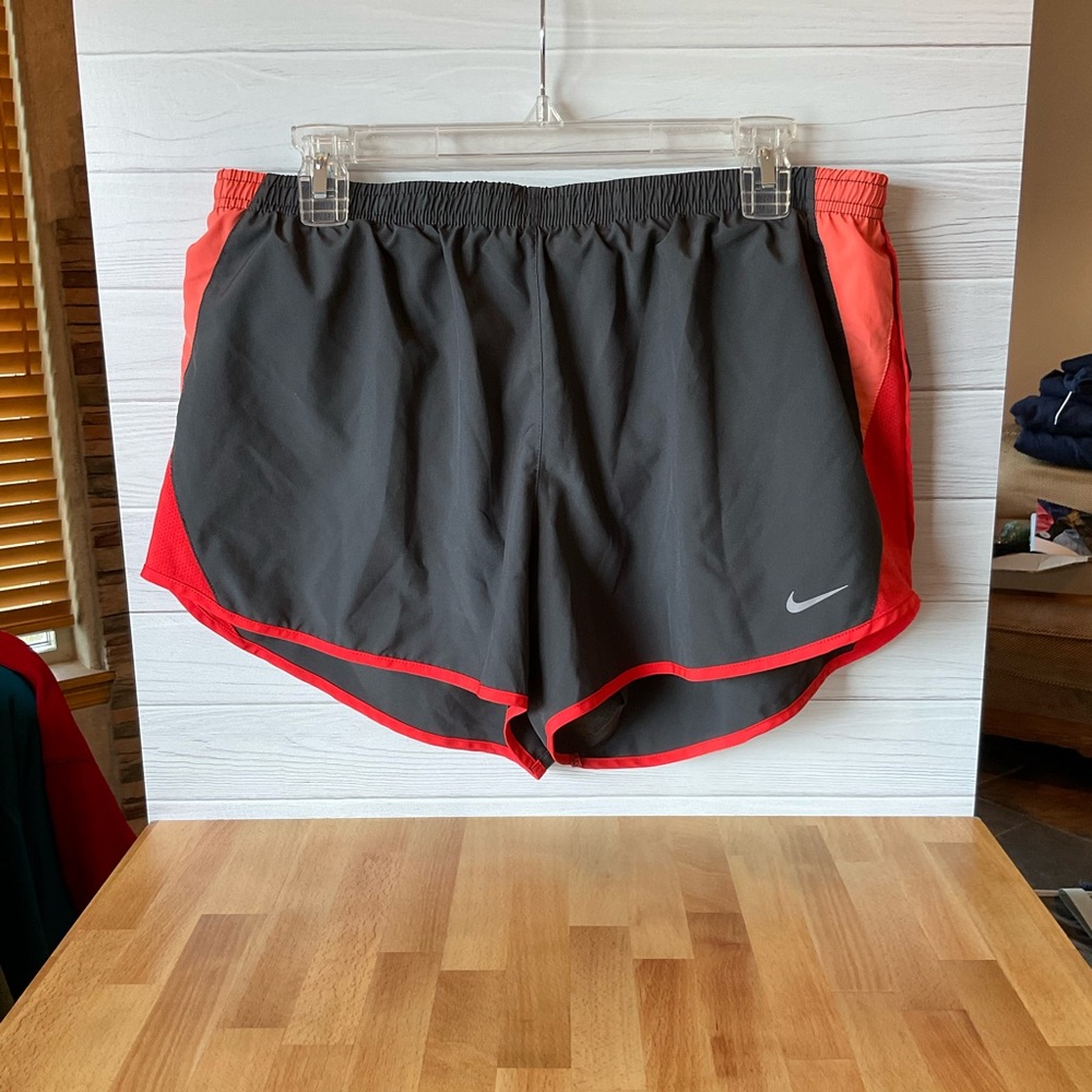 Nike Gray and Red Running Shorts